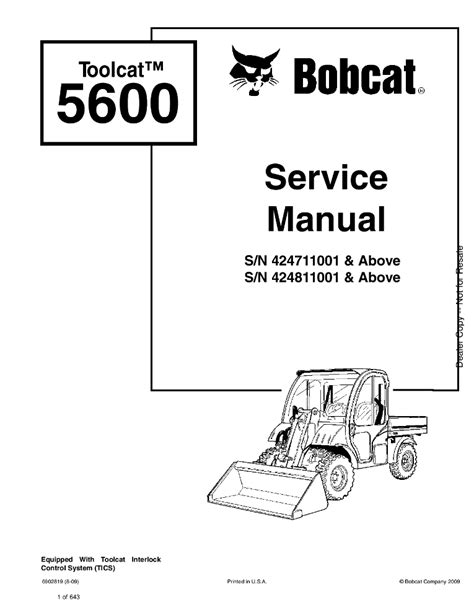 bobcat toolcat wiring diagrams